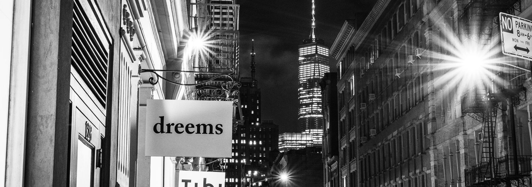 New York street at night
